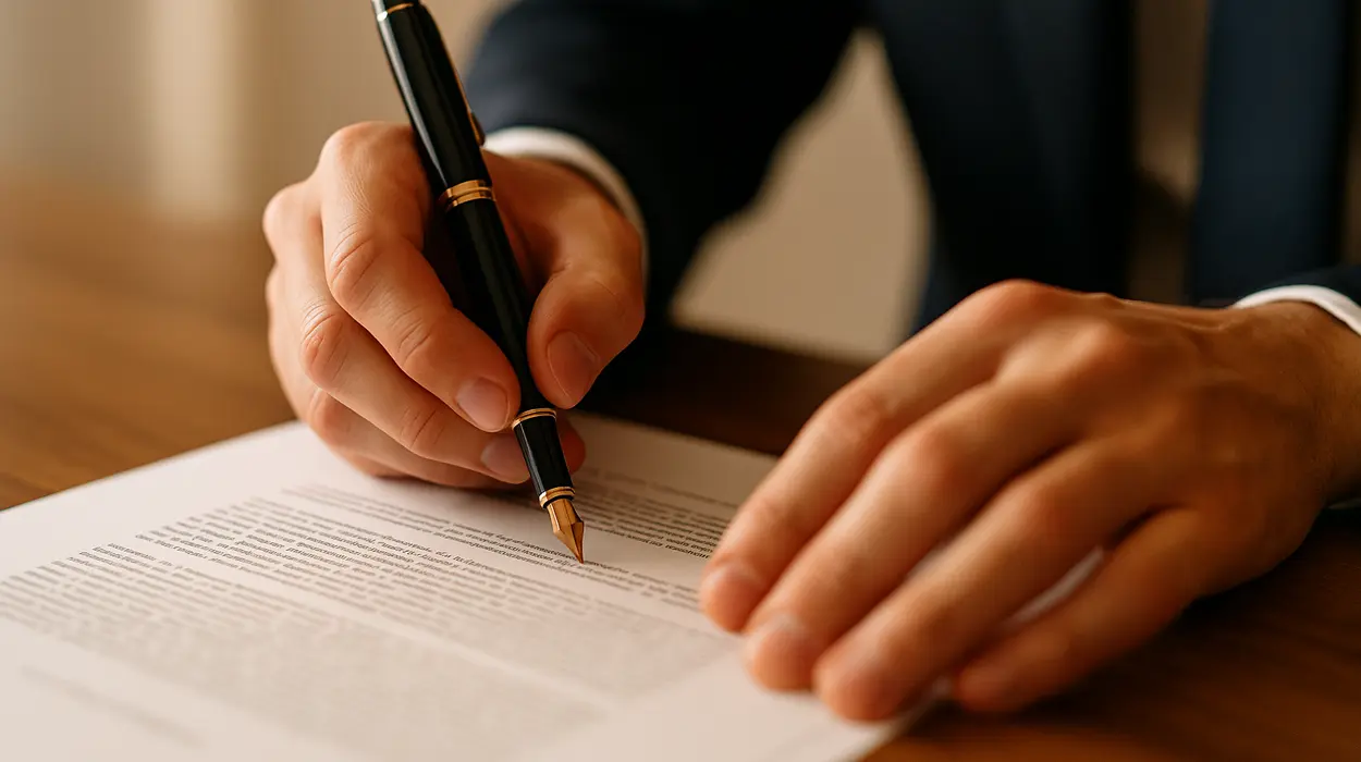 a lawyer using a pen to highlight a document from Lemon Law Attorney San Antonio in Converse, TX - Converse TX