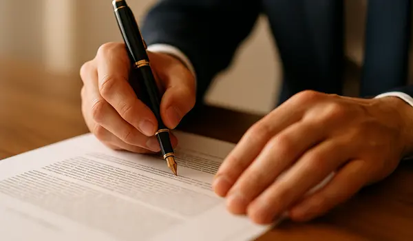 a lawyer using a pen to highlight a document from Lemon Law Attorney San Antonio in Converse, TX - Converse TX