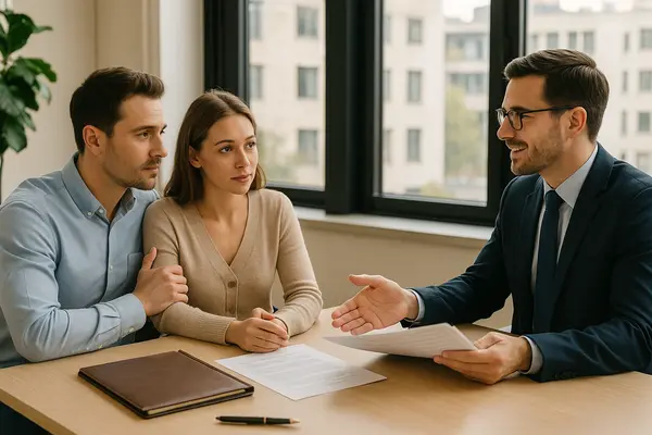 a lawyer talking to a youg couple in his office from Lemon Law Attorney San Antonio in San Antonio, TX - ford lemon law