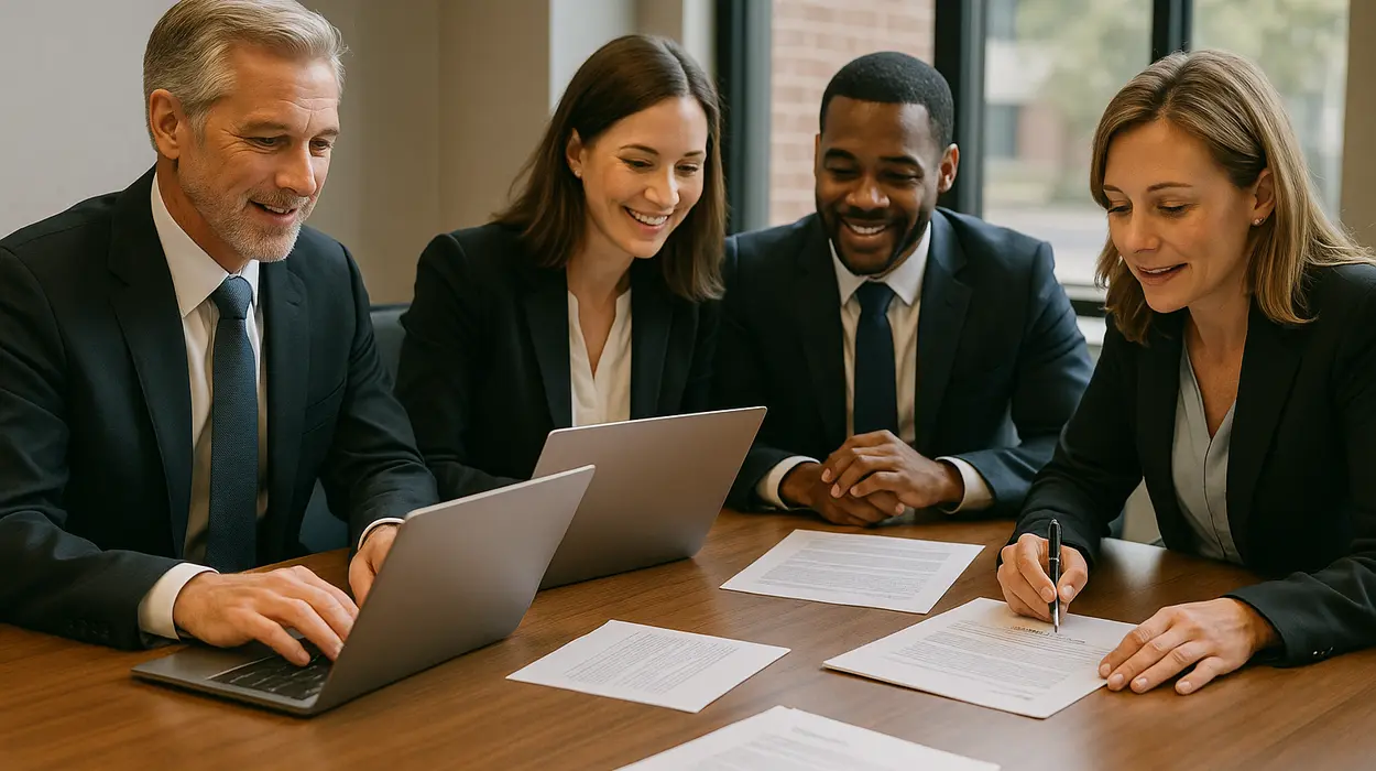 a group of lawyers in a meeting from Lemon Law Attorney San Antonio in San Antonio, TX - gmc lemon law