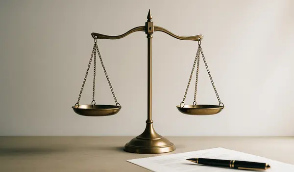 a scale of justice with some legal documents next to it from Lemon Law Attorney San Antonio in San Antonio, TX - lemon law buyback