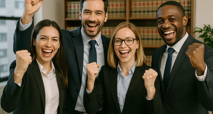4 lawyers happy and smiling at the camera from Lemon Law Attorney San Antonio in San Antonio, TX - lemon law on used vehicles