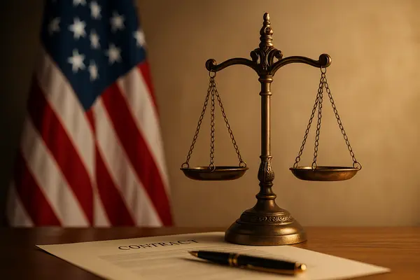a scale of justice on a desk with the amercian flag in the background from Lemon Law Attorney San Antonio in San Antonio, TX - lemon law on used vehicles a scale of justice on a desk with the amercian flag in the background from Lemon Law Attorney San Antonio in San Antonio, TX - lemon law on used vehicles