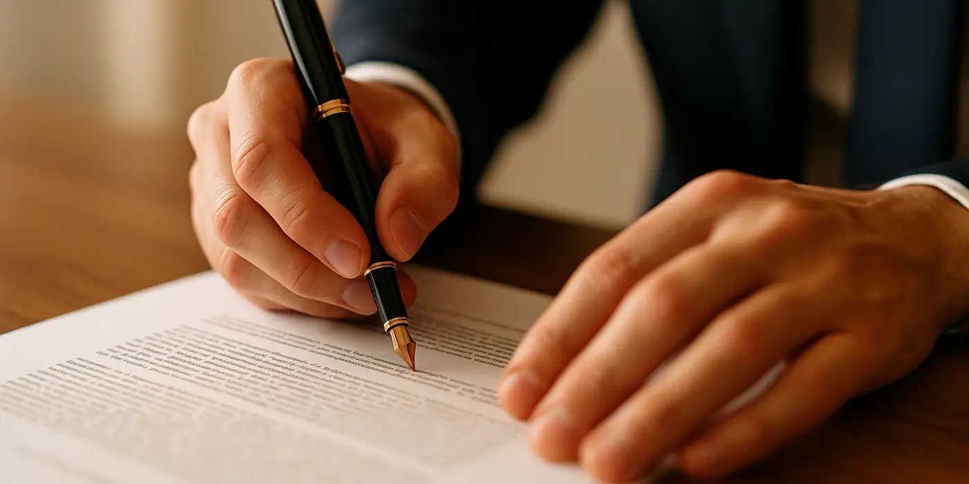 a lawyer using a pen to highlight a document from Lemon Law Attorney San Antonio in San Antonio, TX - nissan lemon law