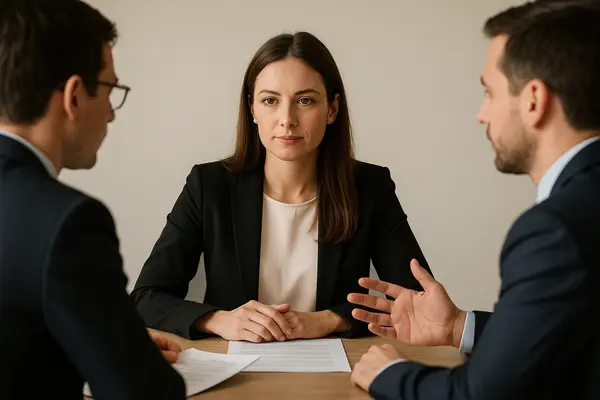 3 lawyers in an office discussing a legal case from Lemon Law Attorney San Antonio in San Antonio, TX - pro bono lemon law lawyers